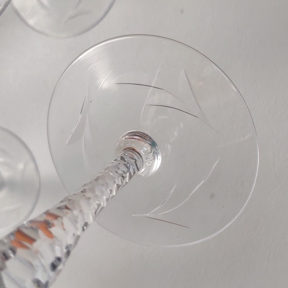 4pc Fostoria Nairn Champagne Sherbet Clear Crystal Stem Crystal wine glasses - Picture 6 of 14